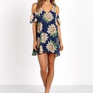 Show Me Your Mumu Birdie Ruffle Dress Sunflower Dreams Feminine Blue XS Flirty